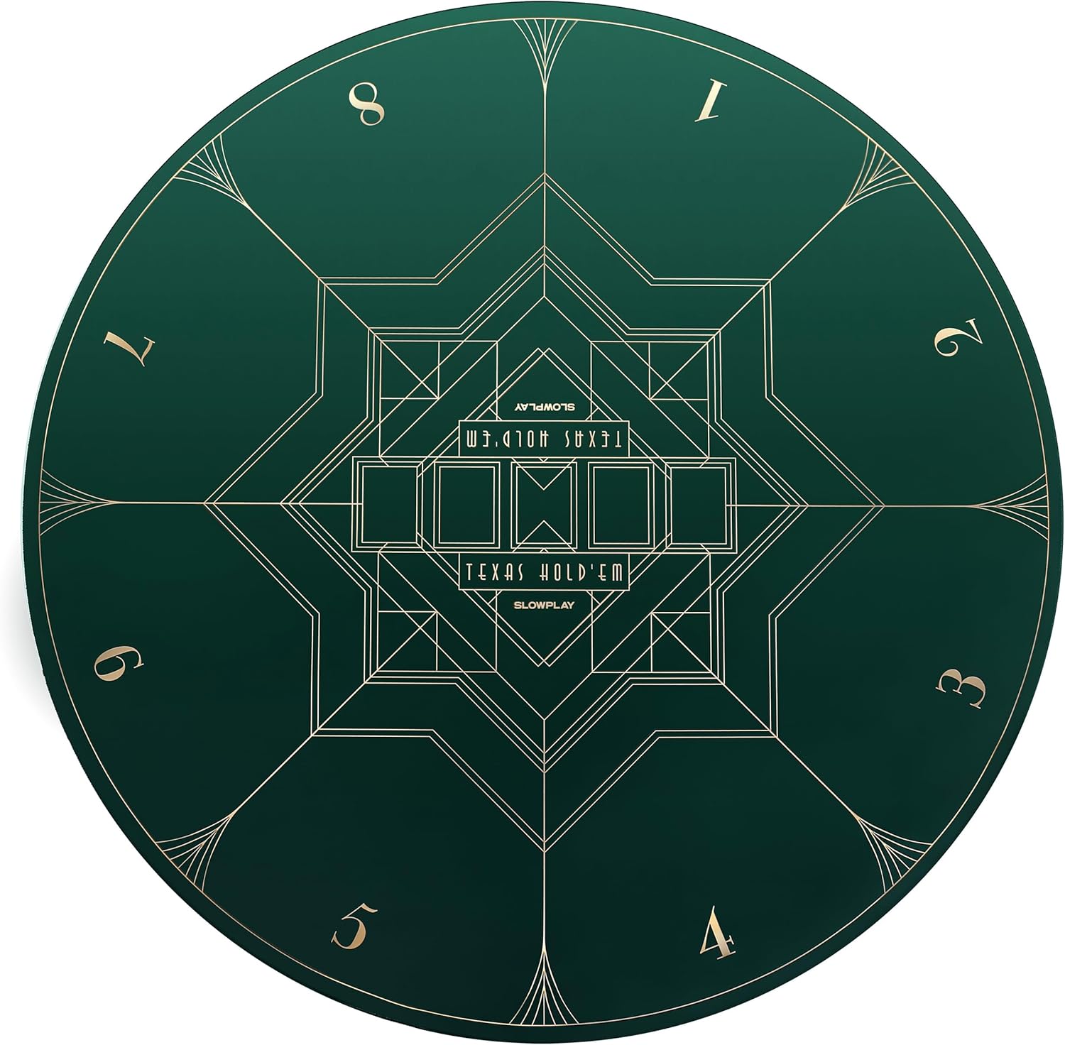SLOWPLAY Nash 47 inch Round Poker Mat for Ultimate Gaming Fun