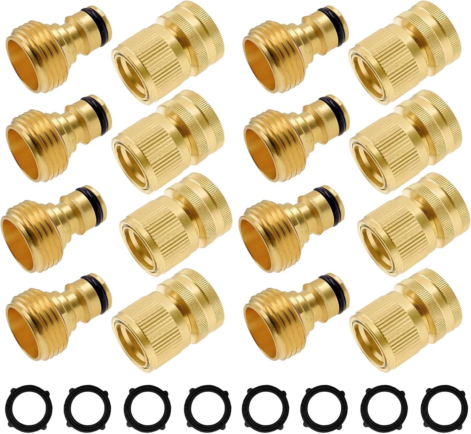 Hourleey Garden Hose Quick Connector Set for Easy Water Flow