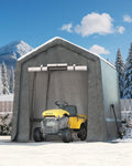 7x12FT Outdoor Portable Storage Shed with Roll-Up Door - Weatherproof