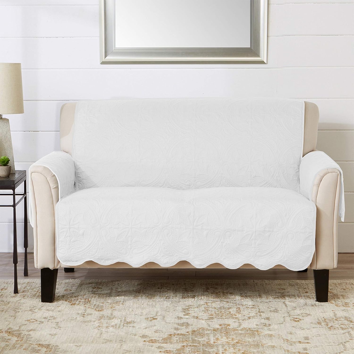 Great Bay Home Reversible Loveseat Cover for Pets and Kids