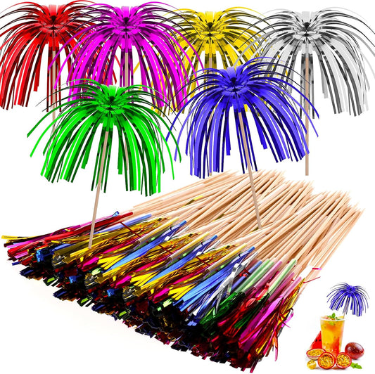 100 Glitter Cocktail Umbrellas - Party Perfect!