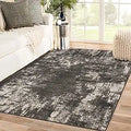 LUXE WEAVERS Lagos Collection Dark Grey 2x7 Abstract Area Rug - Soft