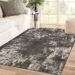 Lagos Collection Dark Grey 8x10 Abstract Area Rug Review