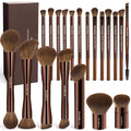 MAANGE 20 Pcs Makeup Brushes Set - Double-End, Travel Gift Box