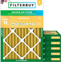 24x28x2 MERV 11 Air Filter 6-Pack - Pet & Allergy Defense