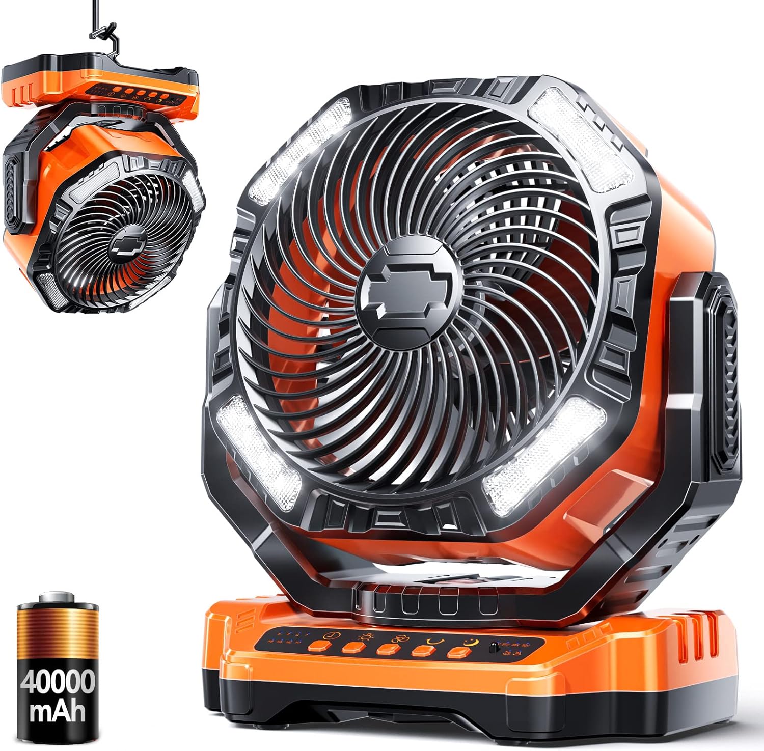 Camping LED Fan with Light for Outdoor Adventures and More