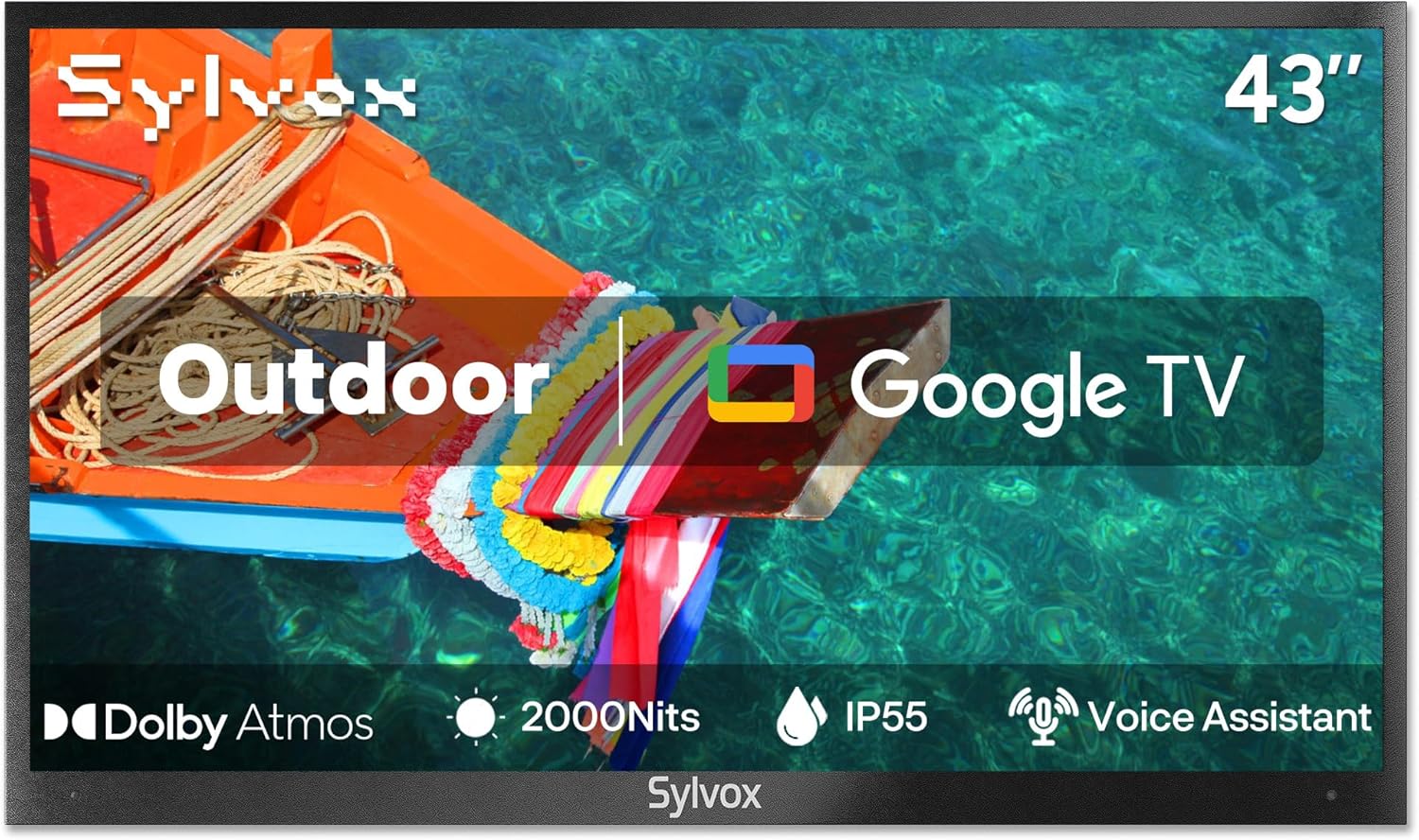 SYLVOX New 43 Outdoor Smart TV with Superior Waterproof Performance
