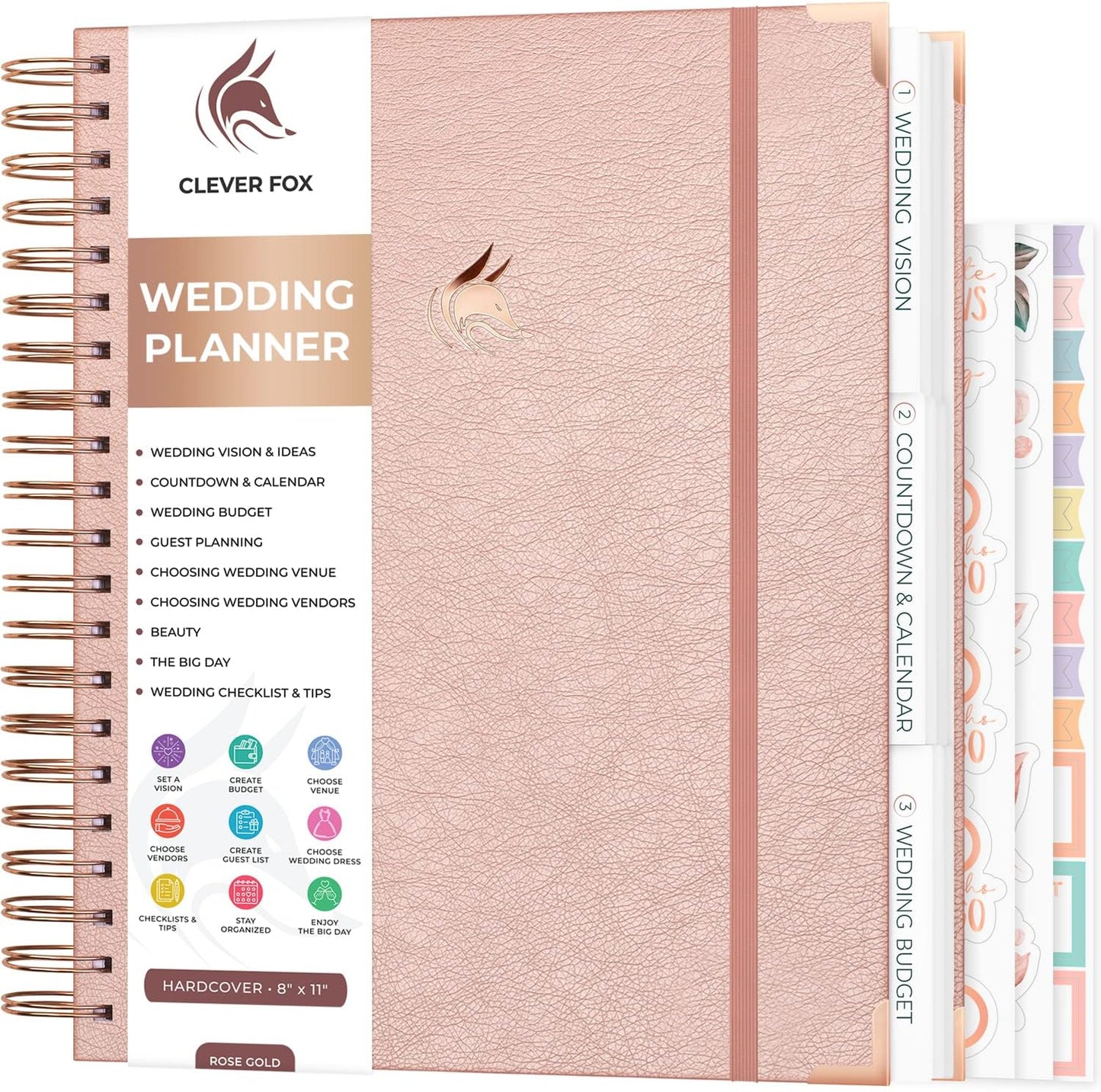 Clever Fox Wedding Planner Notebook Organizer for Bride Gift