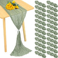 Cheesecloth Table Runner 20 x 120 in 24 Pack Sage Green - Bulk Wedding