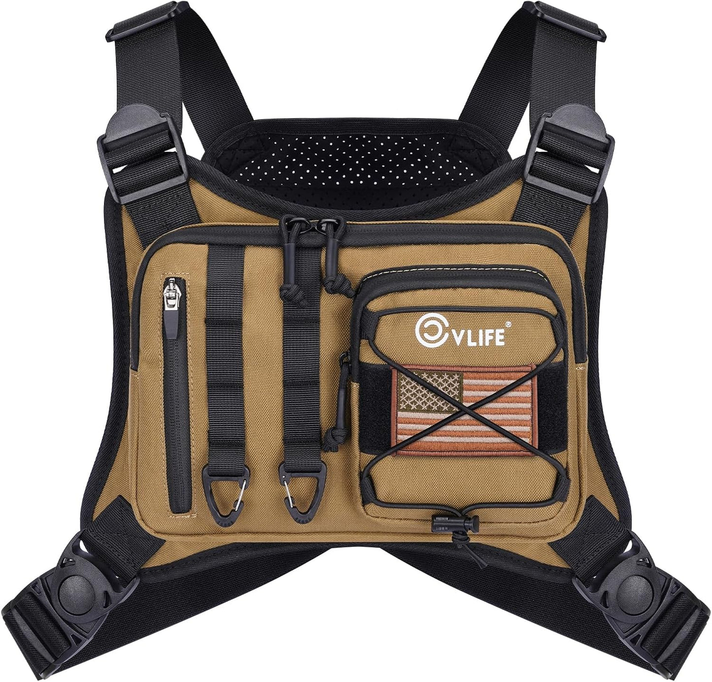 CVLIFE Outdoor Chest Bag for Men - Tactical EDC Rig for Hiking