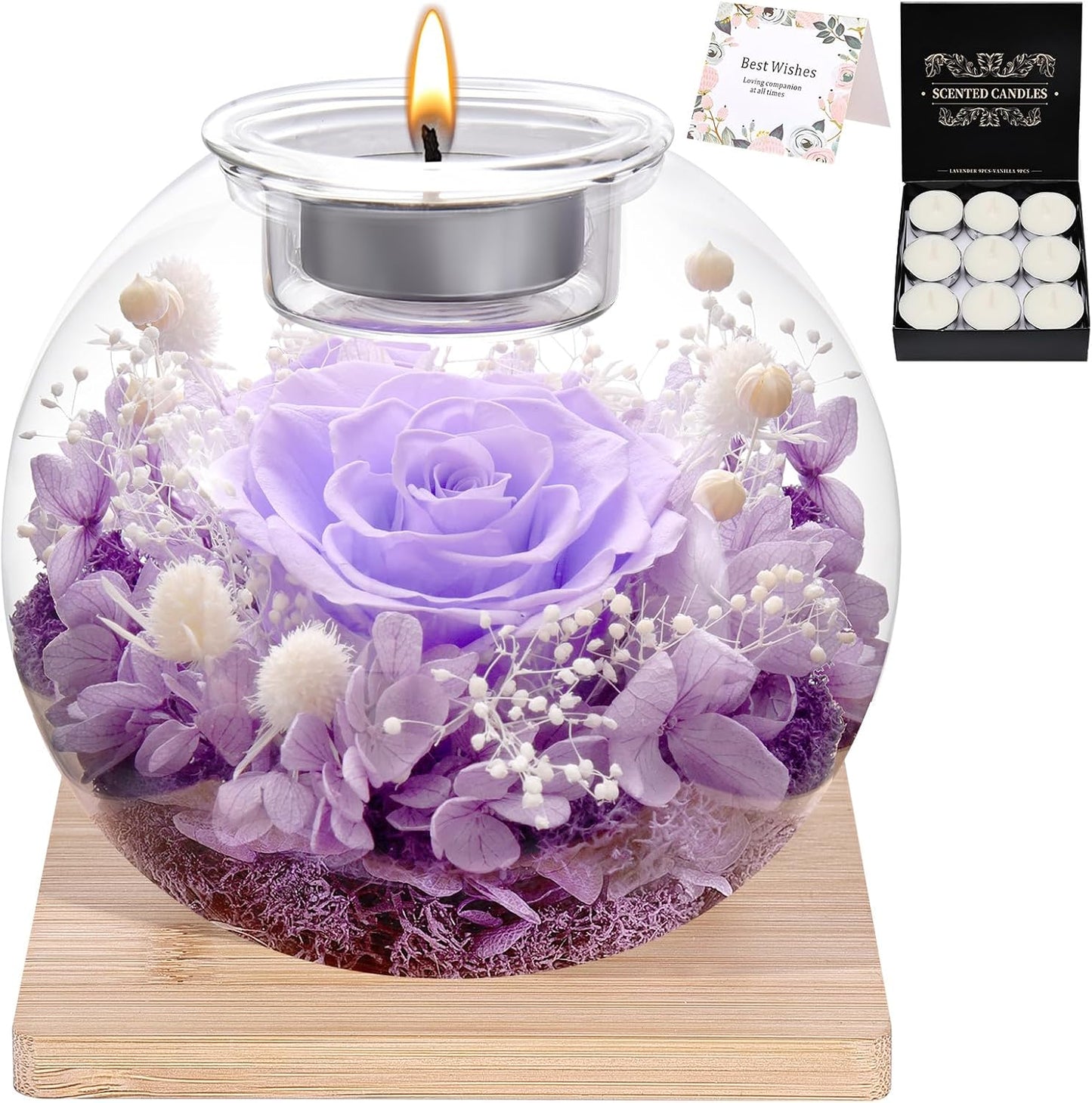 Preserved Roses in Glass Dome - Romantic Gifts for Her
