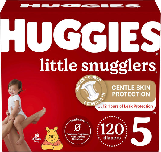 Huggies Little Snugglers Size 5 Diapers - 2-Pack, 120 Ct - Trusted Protection