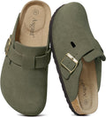 Asgard Genuine Suede Clogs for Women Men - Comfort Cork Footbed soft