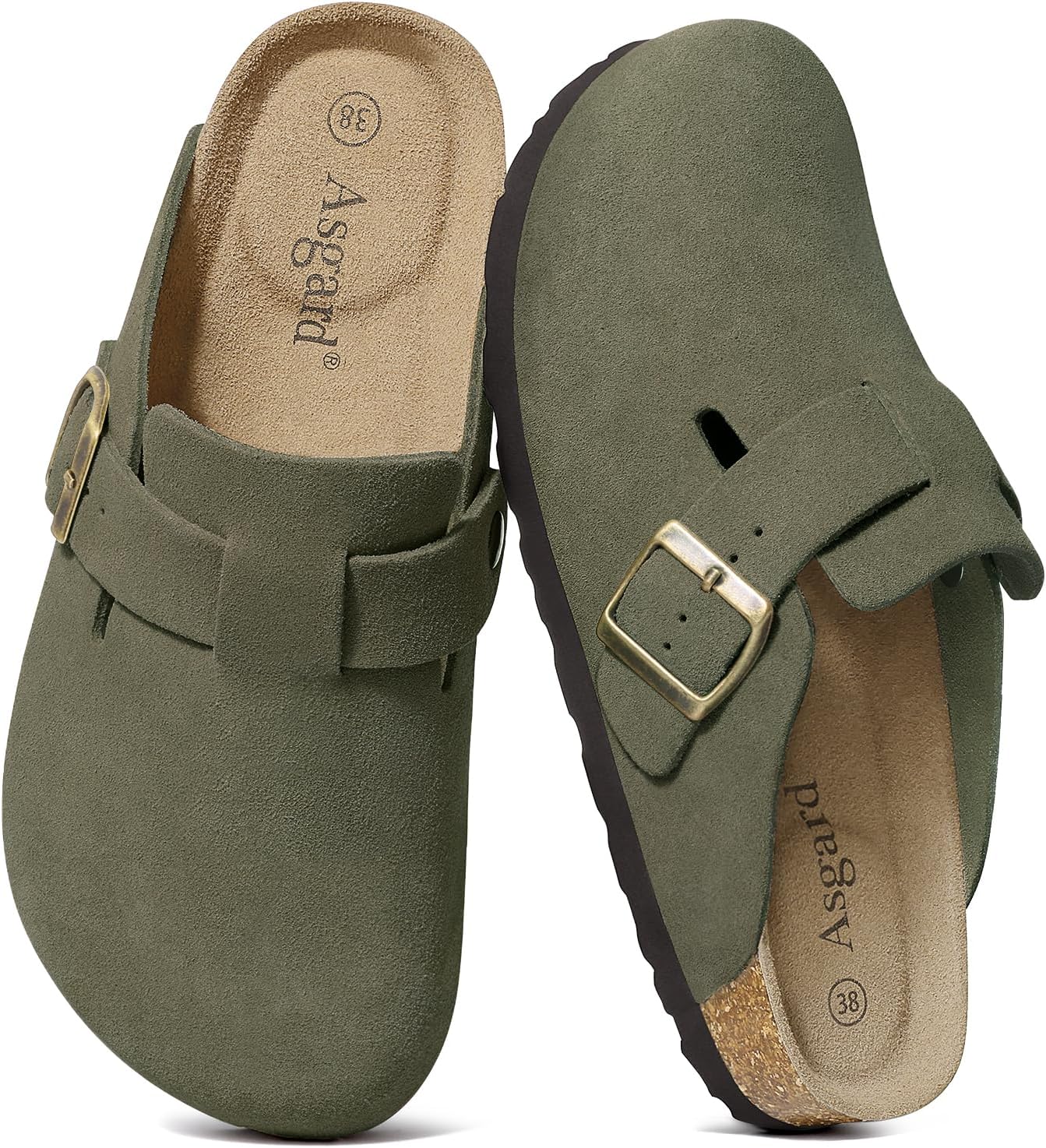 Genuine Suede Clogs for Women and Men with Arch Support