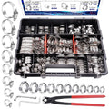 255PCS Hose Clamp Assortment 304 Stainless Steel Kit - Wide Size Range