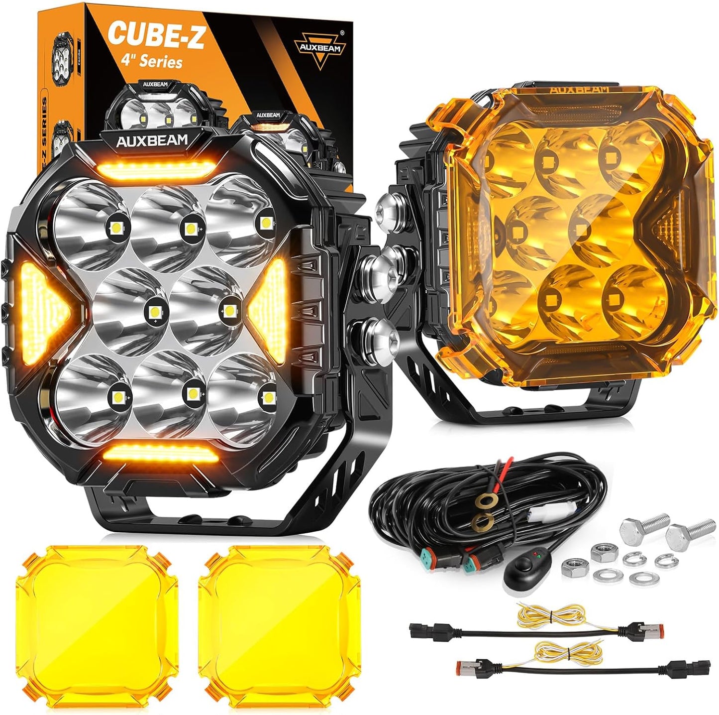Auxbeam Cube-Z Series 4in Led Pods: Bright Offroad Lighting