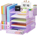 Marbrasse 5-Tier Desk Organizer - Purple