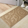 Beige Front Door Mat, Absorbent Dirt Trapping Welcome Mat - Low