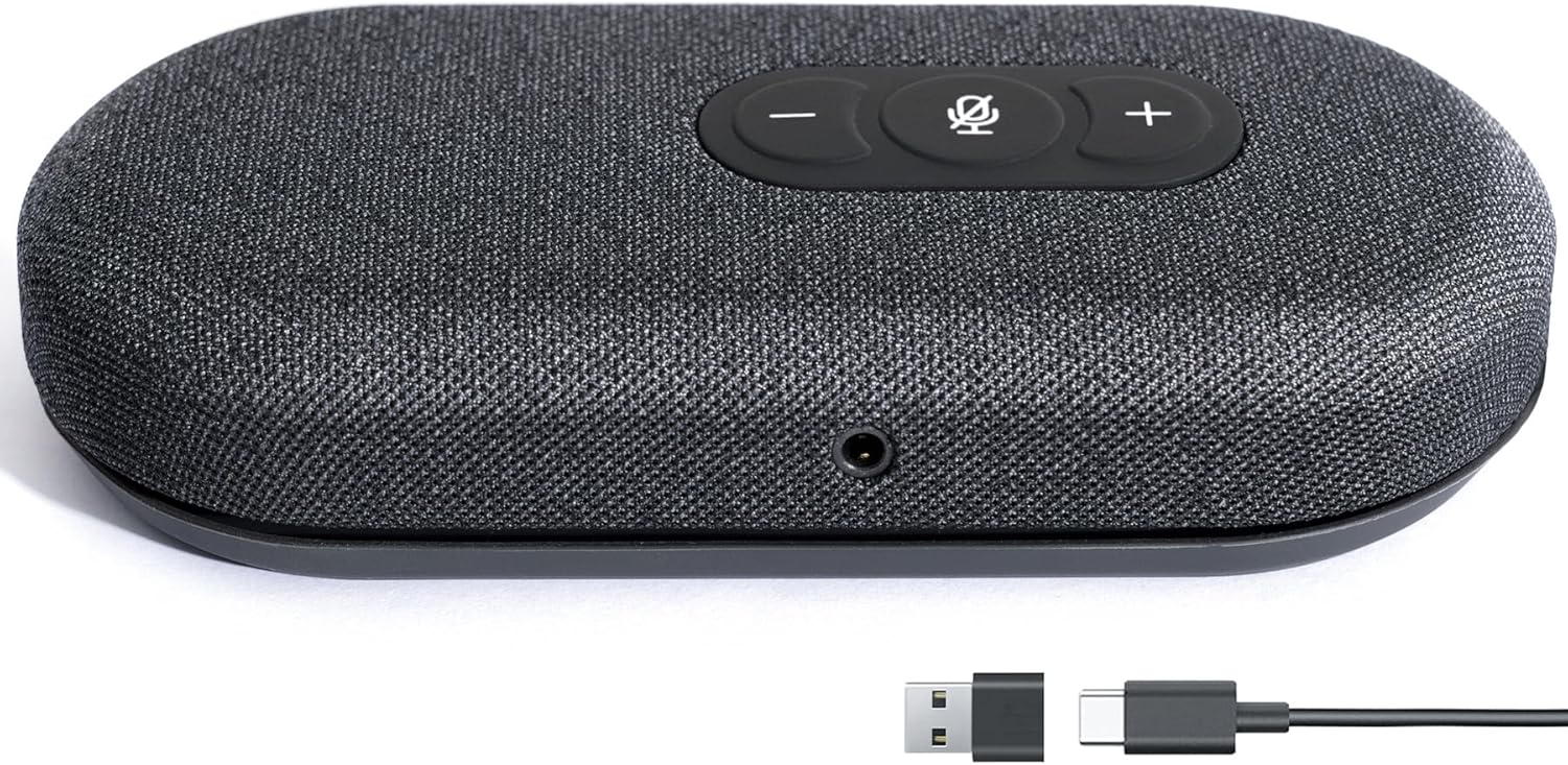 Plug & Play USB Speakerphone - Crystal Clear Virtual Meetings