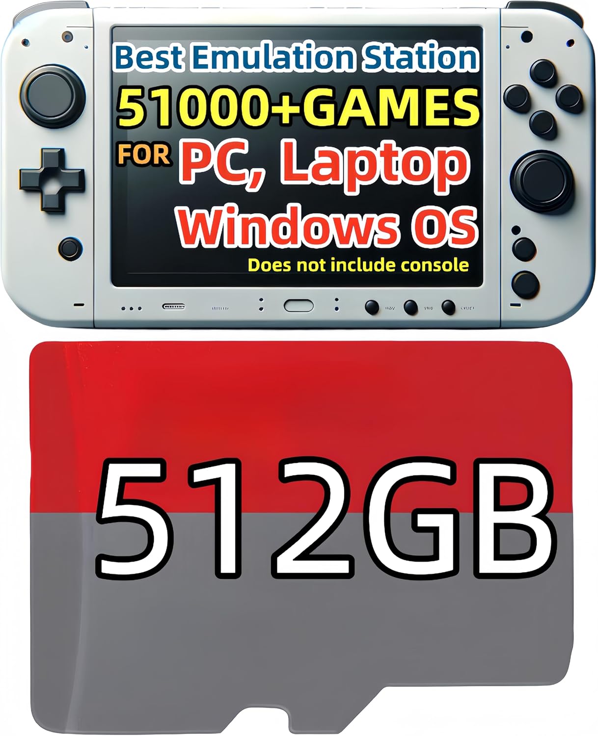 512GB RetroBat Game Card System for Handheld Game Consoles