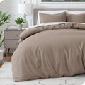 Duvet Cover King Size Taupe - Premium 1800 Super Soft Lightweight