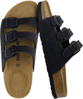 CUSHIONAIRE Women's Lela Cork Footbed Sandal - All-Day Comfort