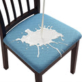Waterproof Seat Cushion Covers 6 PCS - Stretch Jacquard Lake Blue