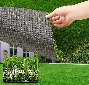 ZGR Artificial Grass Rug 13 FT x 60 FT for Indoor Outdoor Use