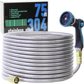 75FT Garden Hose 304 Stainless Steel - Flexible No Kink Hose