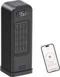 Space Heaters for Indoor Use Black - 1500W Smart Heater with WiFi