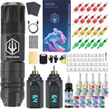 POSEIDON Tattoo Gun Kit Wireless Tattoo Pen Kit - Starter Set