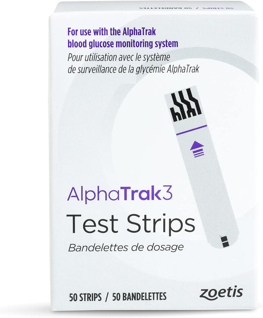 AlphaTrak 3 Test Strips - Accurate Monitoring for Pets, 50 Count