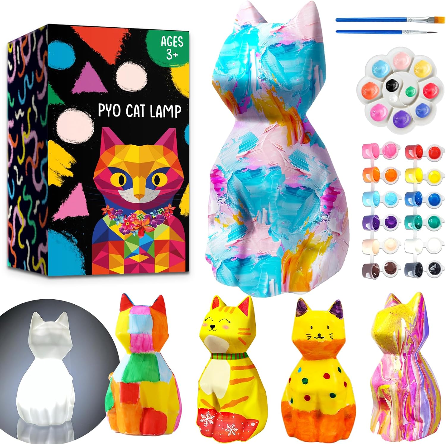 DIY Cat Lamp Kit for Kids - Creative Night Light