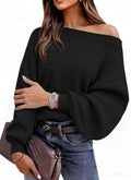 Fall Sweaters for Women Oversized Boat Neck Pullover - Cozy Style