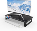 All-Metal Foldable Monitor Stand with 28cm Wide Desktop - Heavy Duty