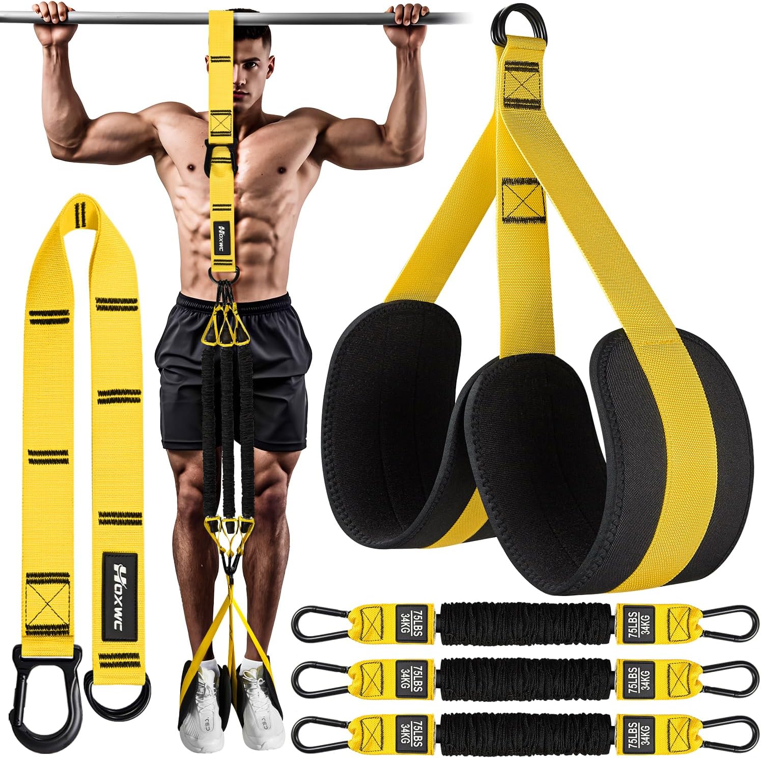 Adjustable Heavy Duty Pull Up Assistance Bands for Home Fitness