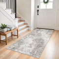 Washable 3x5 Entryway Rug - Non-Slip Low-Pile Modern Door Mat