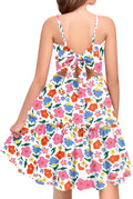 Girls Tie Back Ruffle Hem Spaghetti Strap Dress - Cool Summer Sundress