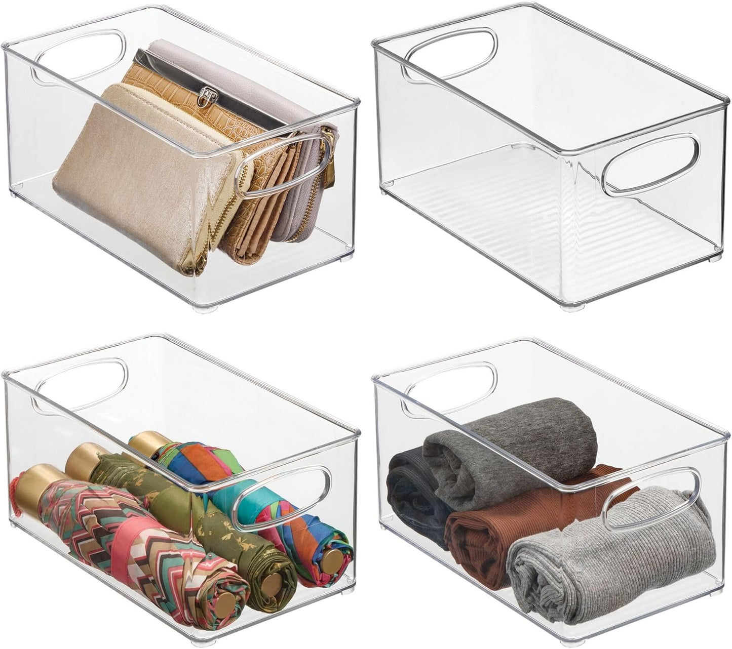 iDesign Stackable Pantry Bin Set of 4 for Smart Kitchen Storage