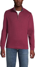 Lands' End Bedford Rib Quarter Zip Pullover Sweater (Style M42Q)