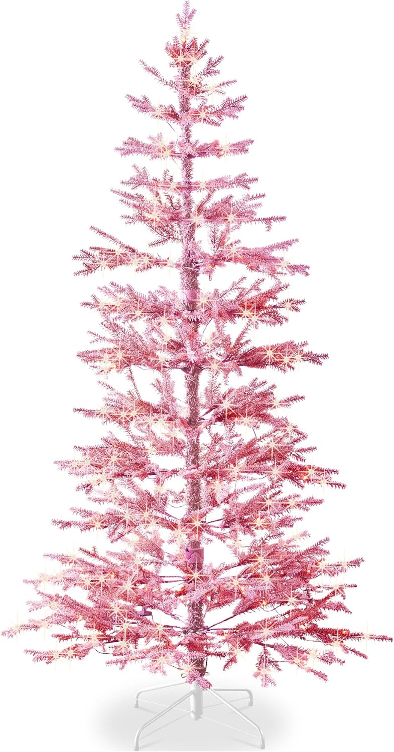 Pre-Lit Sparse Christmas Tree 12ft with Multicolor LED Lights