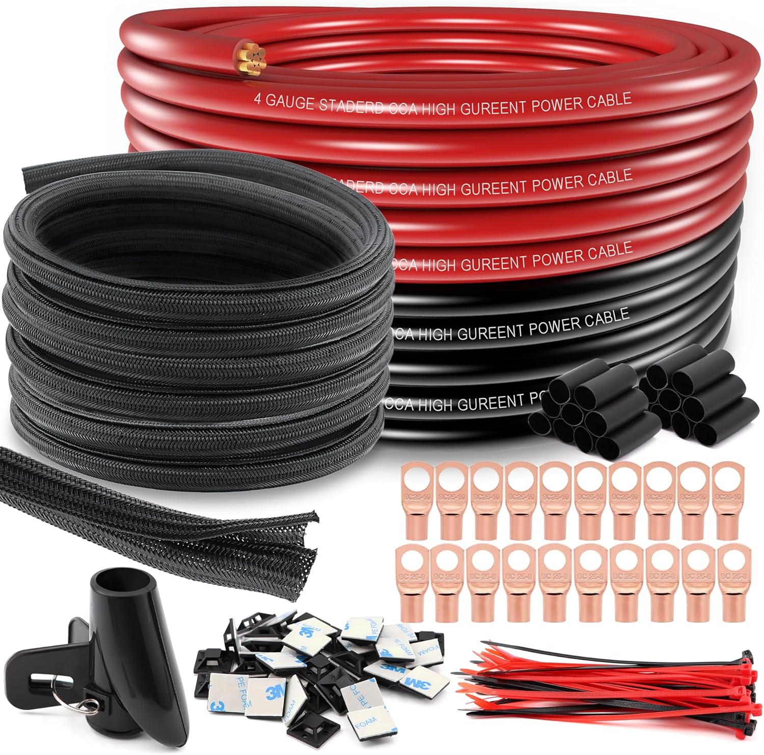 4 Gauge Amp Wire 50FT Battery Cable for Inverter and More
