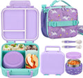Kids Lunch Box Set with Bento Box and 9oz Thermos - All-in-One Lunch