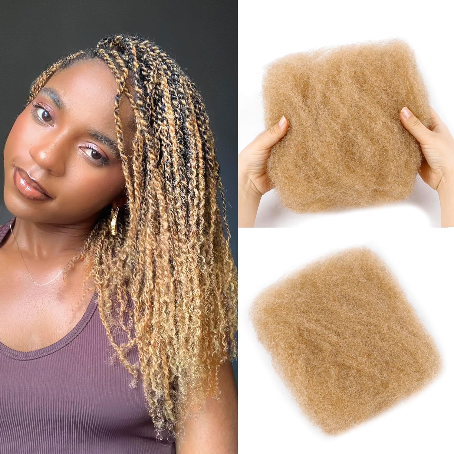 Afro Kinky Bulk Human Hair for Mini Twist and Braiding Styles
