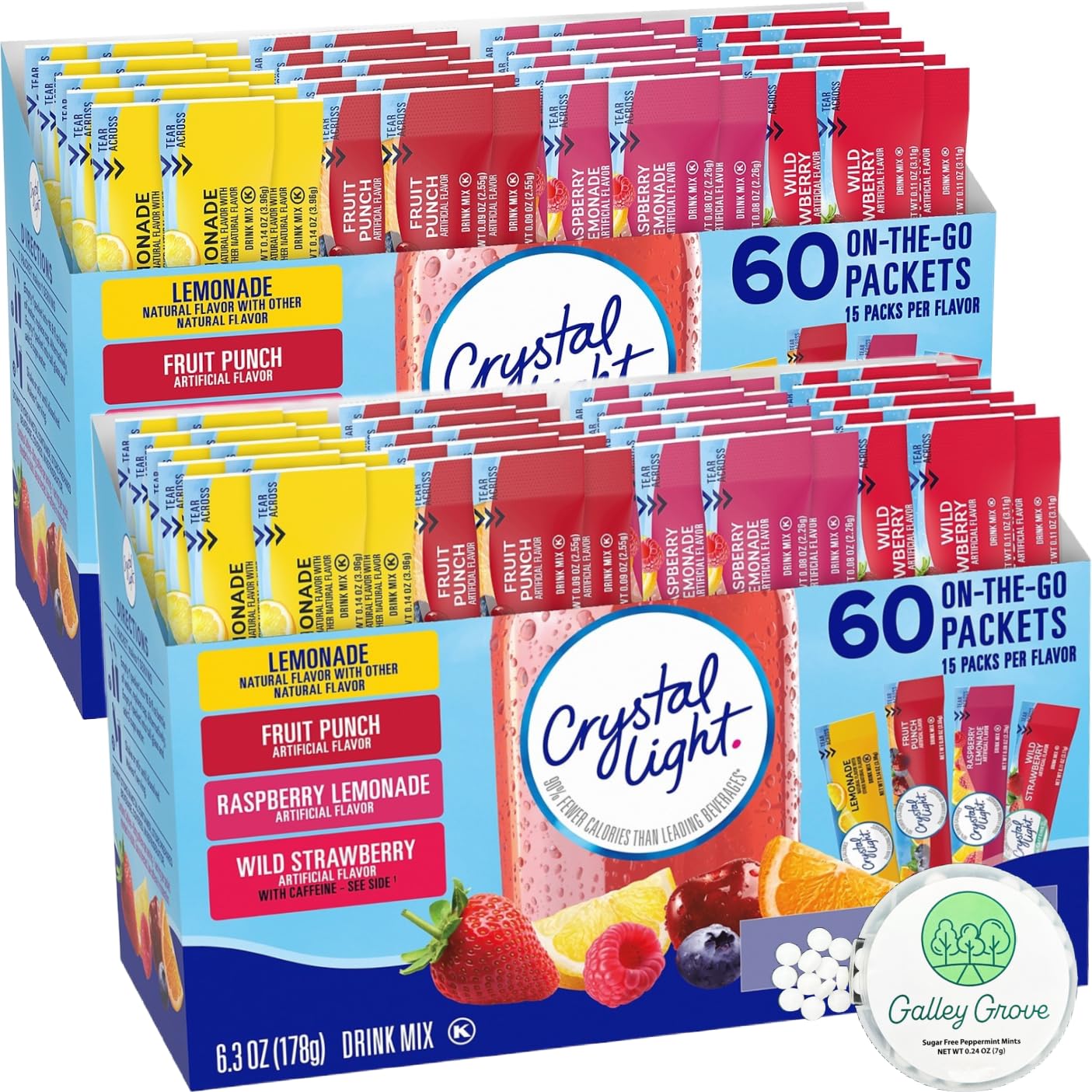 Crystal Light Water Flavoring Enhancer Variety Pack for Hydration