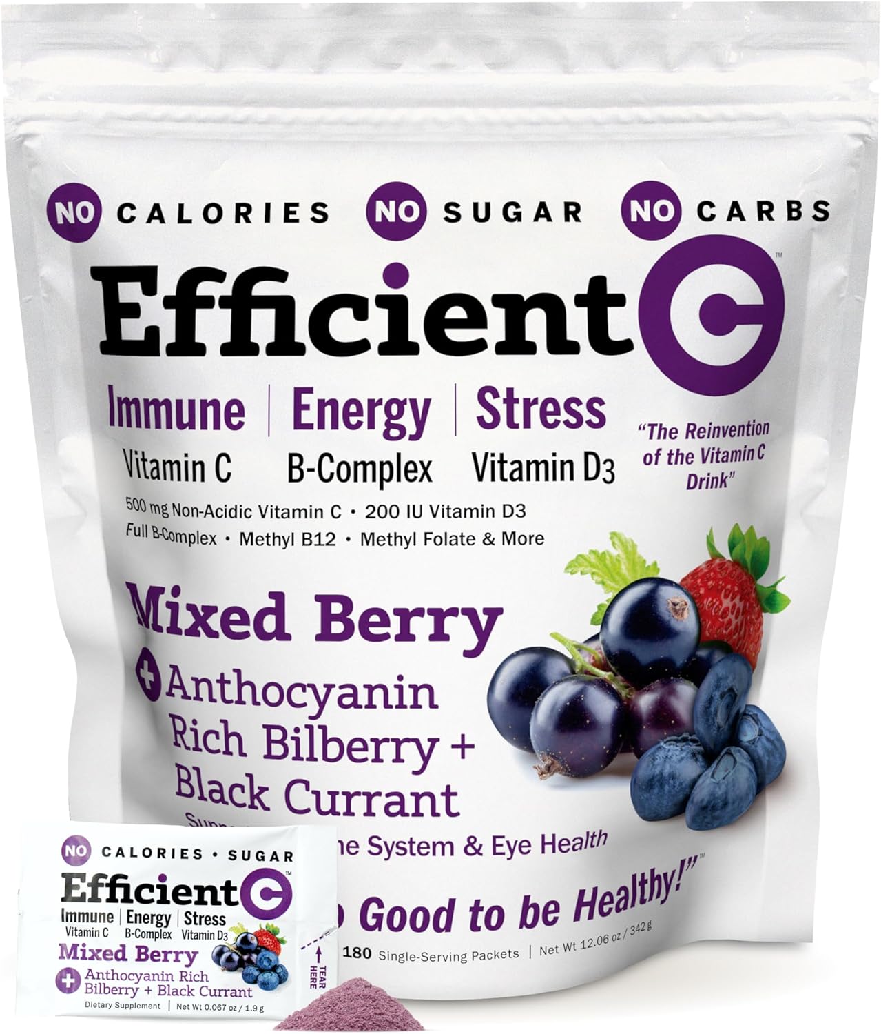 Efficient C Mixed Berry Drink for Immune and Energy Support