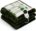 Heated Electric Blanket Twin Size - Dual-Sided Flannel & Sherpa