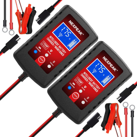 NEXPEAK Smart 6/12V Battery Charger 2-Pack