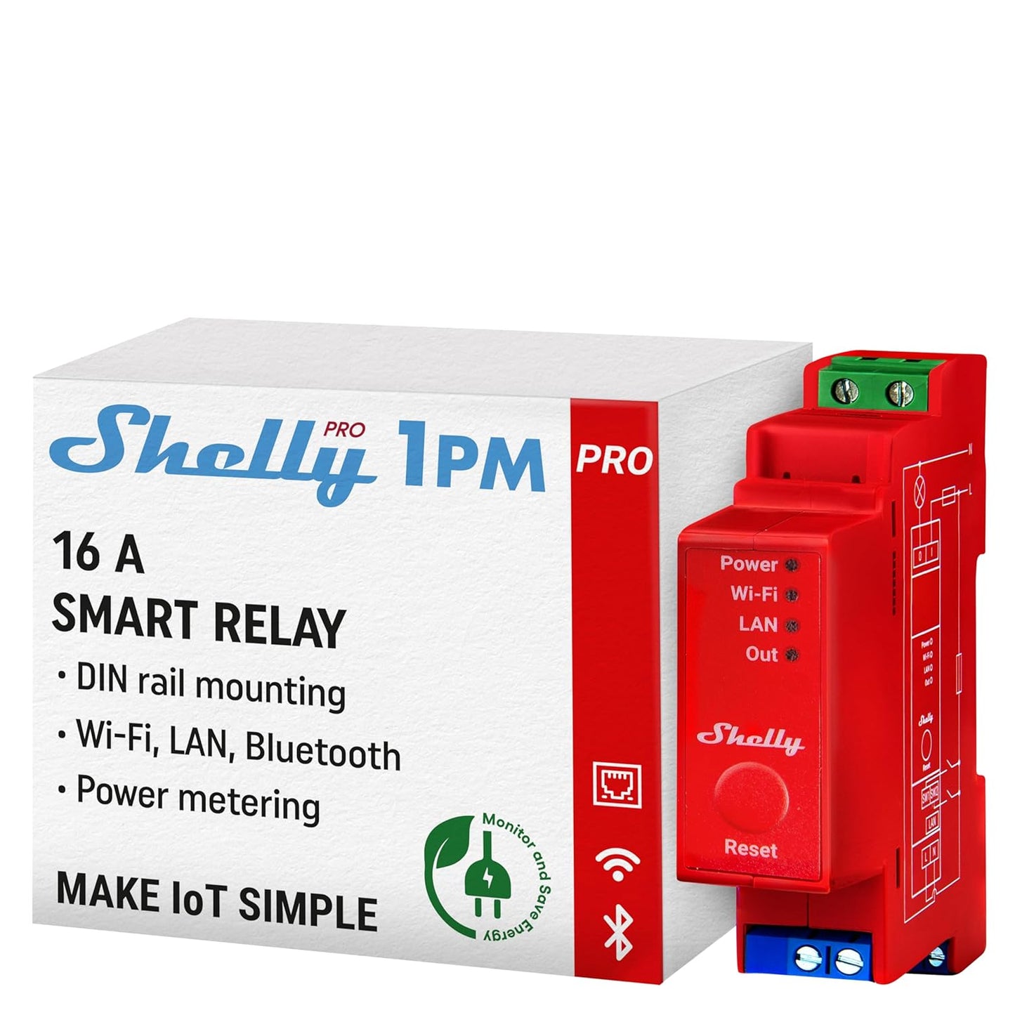 Shelly Pro 1PM Smart Relay Switch for Home Automation
