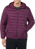 Men's Lightweight Water-Resistant Packable Hooded Puffer (Style FQW3)